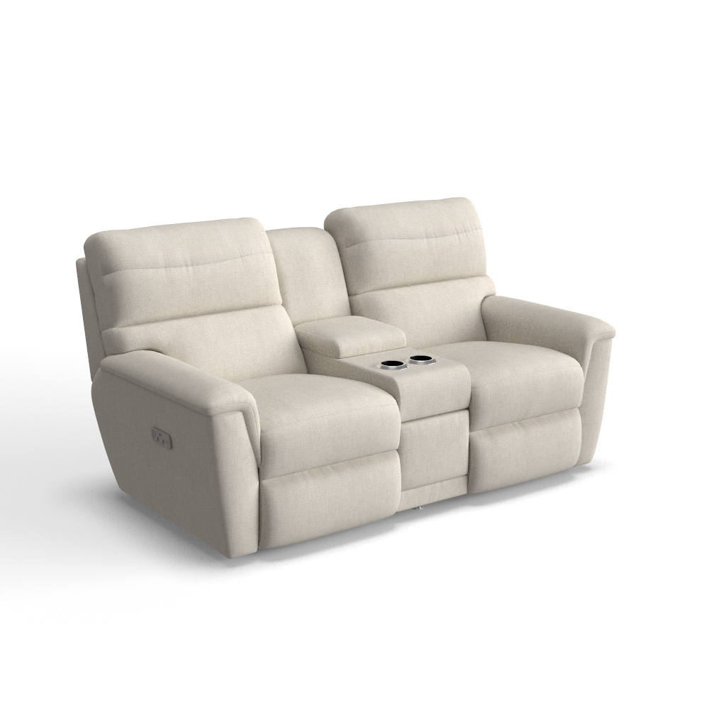 Ava Power Reclining Sofa w/ Console Headrest & Lumbar